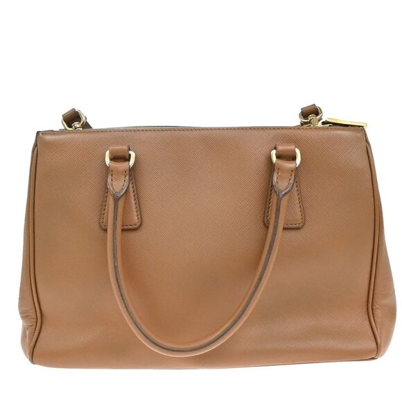 PRADA Logo 2Way Shoulder Hand Bag Saffiano Leather Beige GHW Italy 70EF793 - Picture 3 of 16